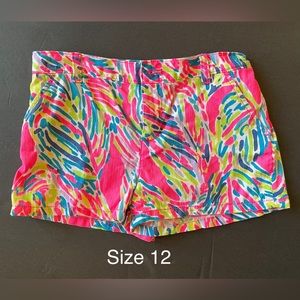 Lilly Pulitzer Palm Reader girls size 12 shorts.